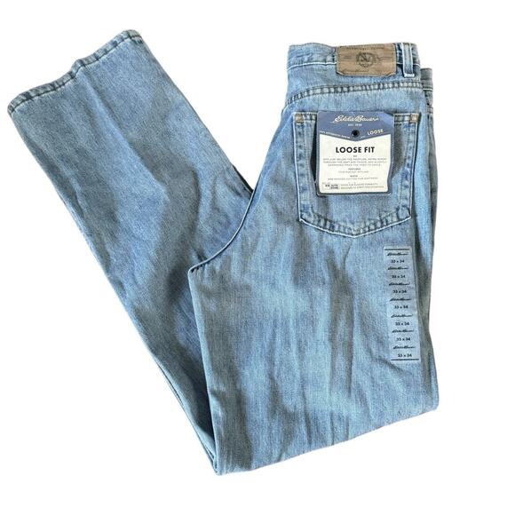 Eddie Bauer Other - NEW Eddie Bauer Loose Fit Straight Leg Jeans Men’s 33/34